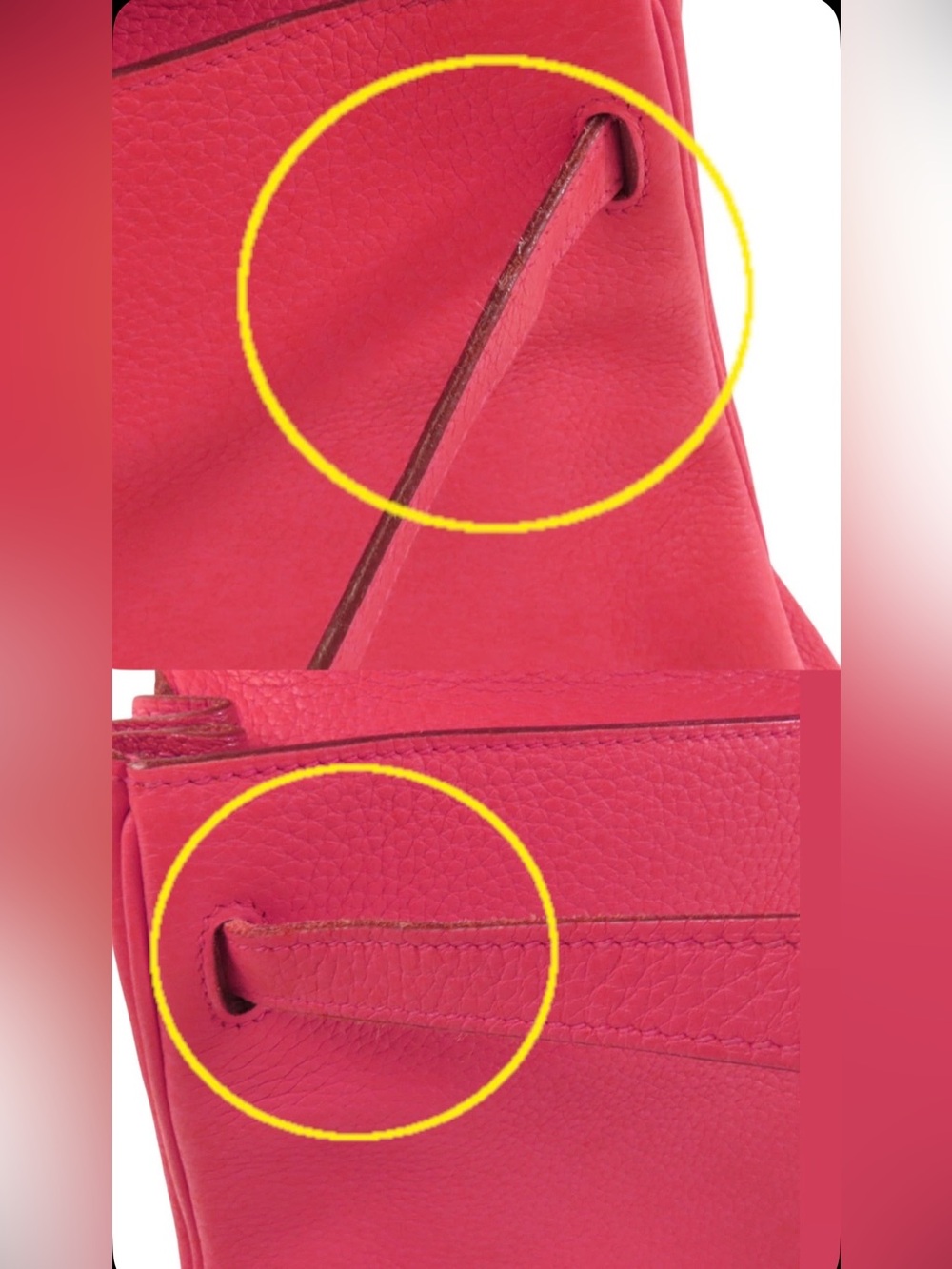 Authentic HERMES KELLY 35 pink clemence leather with strap - Picture 5 of 16